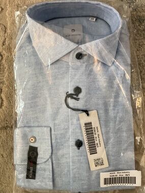 💐NWT💐Blue Industry Shirt Print Light Blue - size 38